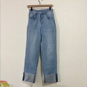 Stylish Light Blue High Rise Jeans